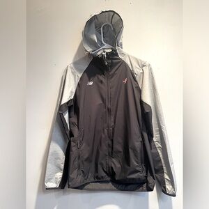 New Balance Jacket Womens M Windbreaker Breast Cancer Awareness Hooded Full Zip